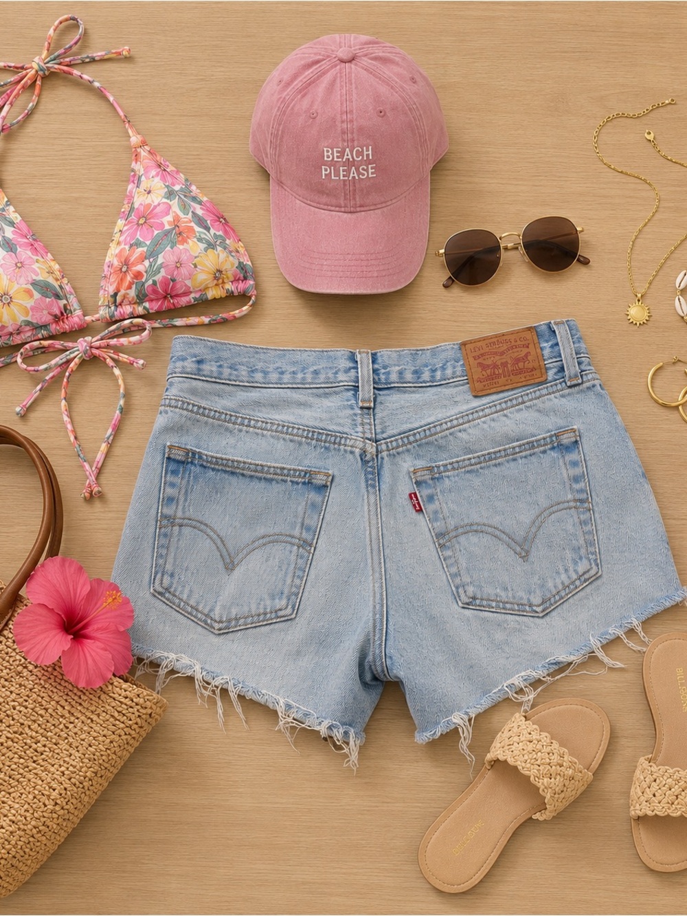 Levi's Light Blue Denim Jean Shorts